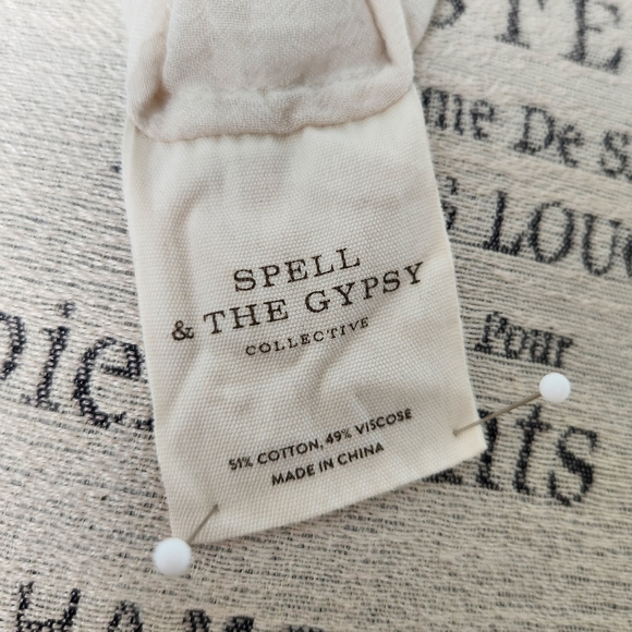 Spell Harmony Crochet Crop Peasant Blouse - Picture 12 of 15